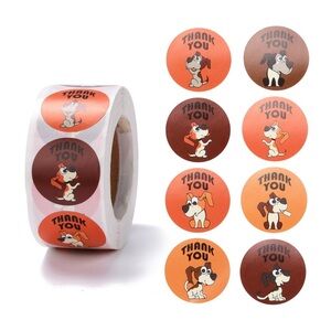 500pcs Cute Dog Thank You Stickers, 16 Designs